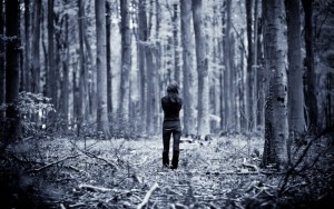 lonely-girl-in-woods